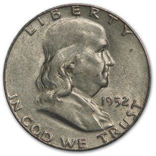 1952 Franklin Half Dollar Fine/XF 1952 Franklin Half Dollar Fine/XF